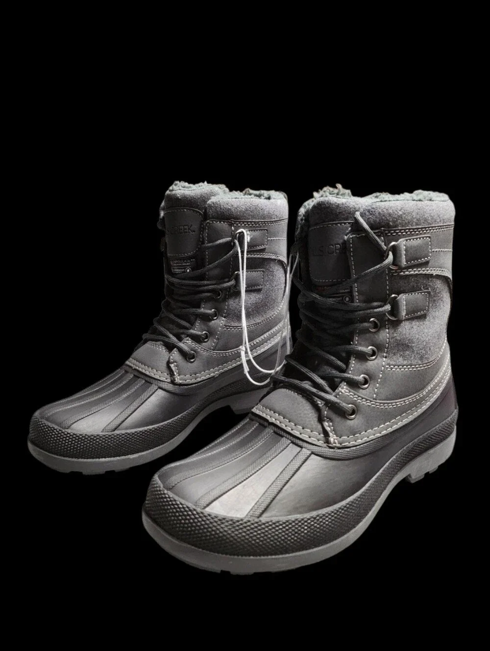 Falls Creek Men's Winter Duck Boots in Gray Size 9 New Without Box